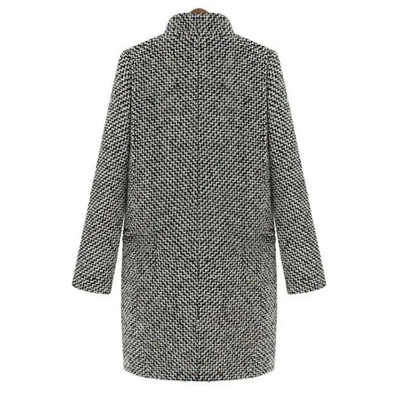 Manteau long à motif tissé | L'élégance intemporelle
